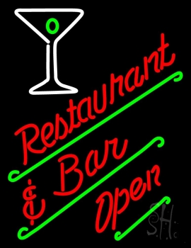 Restaurant Bar Open Neon Sign