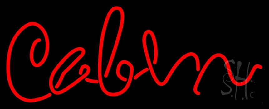 Red Cabin Neon Sign