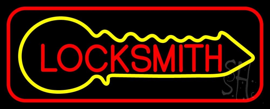 Blue Locksmith 1 Neon Sign