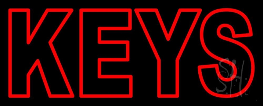Double Stroke Keys Neon Sign