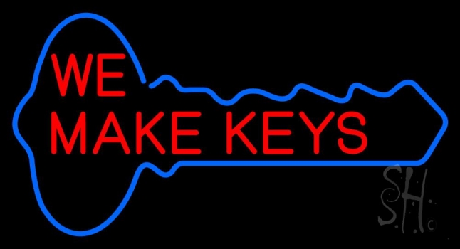 Red We Make Key Neon Sign
