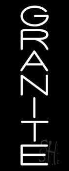Vertical Granite Neon Sign