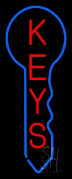 Vertical Keys Logo Neon Sign