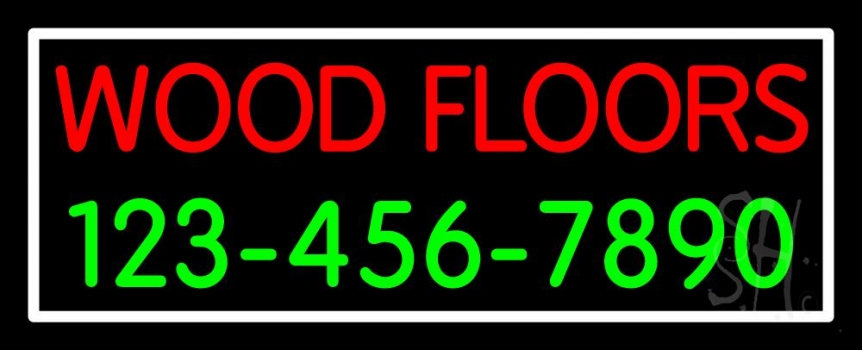 Wood Floors With Number Neon Sign