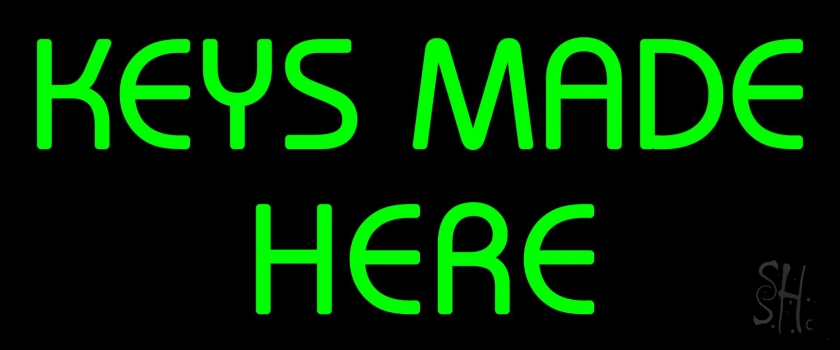Keys Made Here 2 Neon Sign