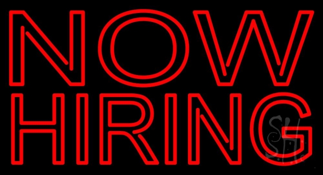 Now Hiring Bar Neon Sign