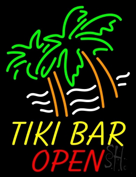 Tiki Bar Open Neon Sign