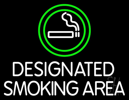 Designated Smoking Area Neon Sign