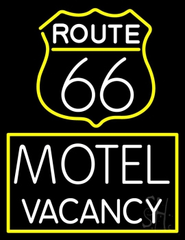 Block Motel Vacancy Neon Sign