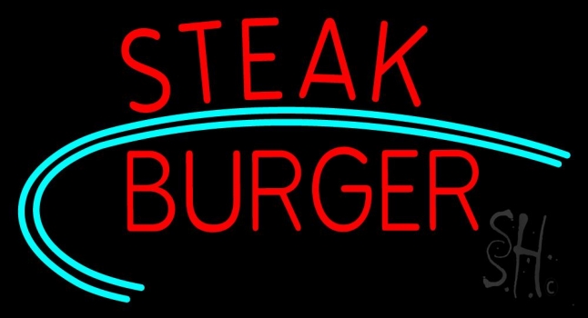 Steak Burger Neon Sign