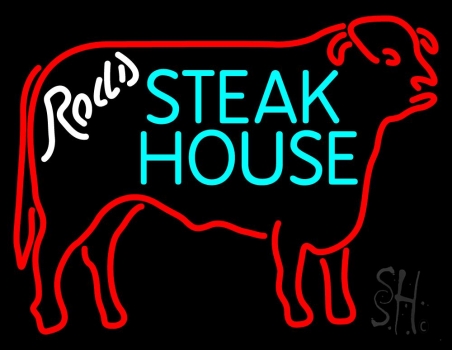 Steakhouse Logo Neon Sign