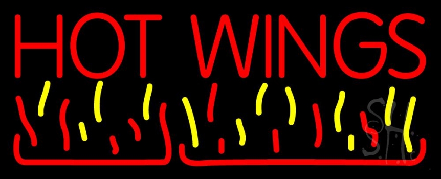 Red Hot Wings Neon Sign
