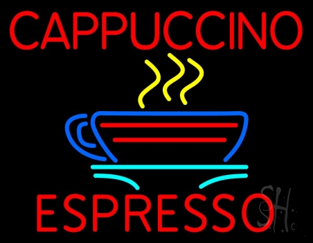 Yellow Cappuccino Espresso Neon Sign