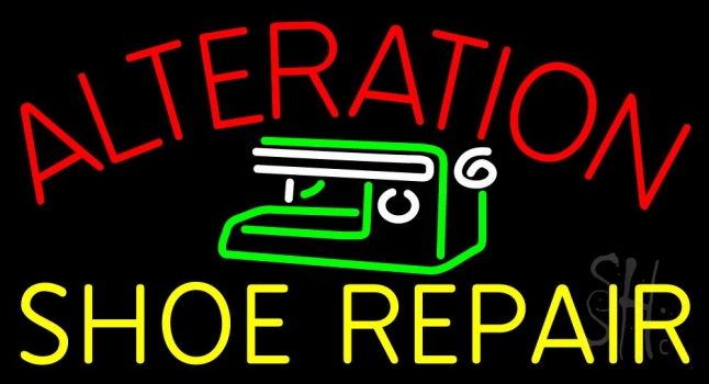 Alteration Shoe Repair Neon Sign