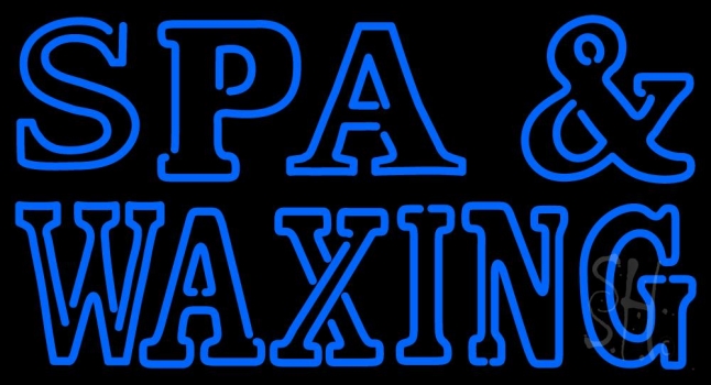 Blue Spa And Waxing Neon Sign