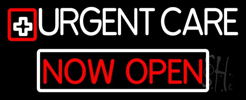Double Stroke Urgent Care Now Open Neon Sign