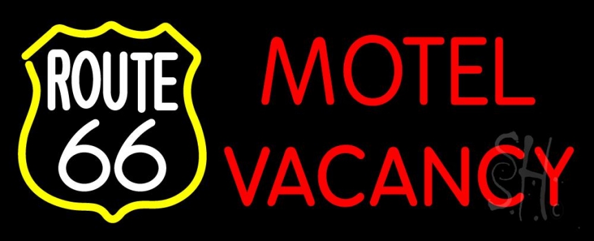 Block Motel Vacancy Neon Sign