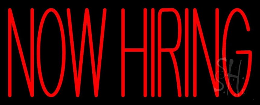 Now Hiring Bar Neon Sign