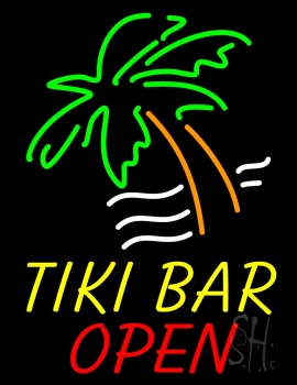 Tiki Bar Open Neon Sign