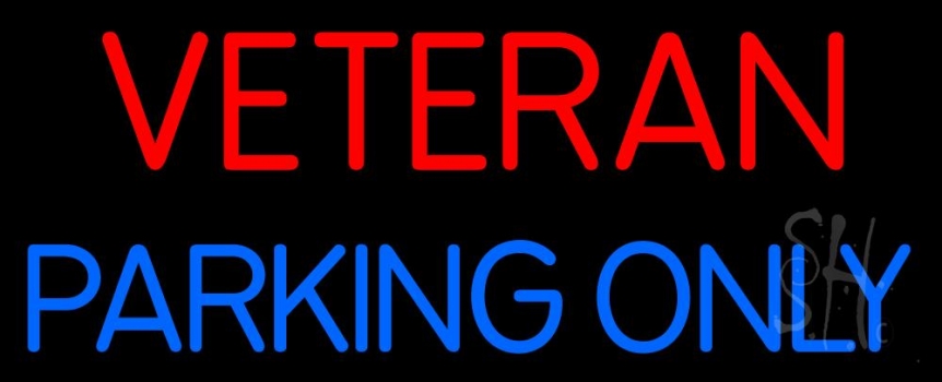 Veteran Parking Only Neon Sign