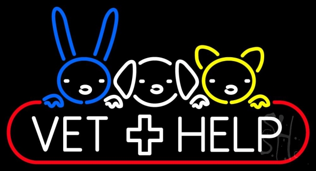 Vet Help Neon Sign