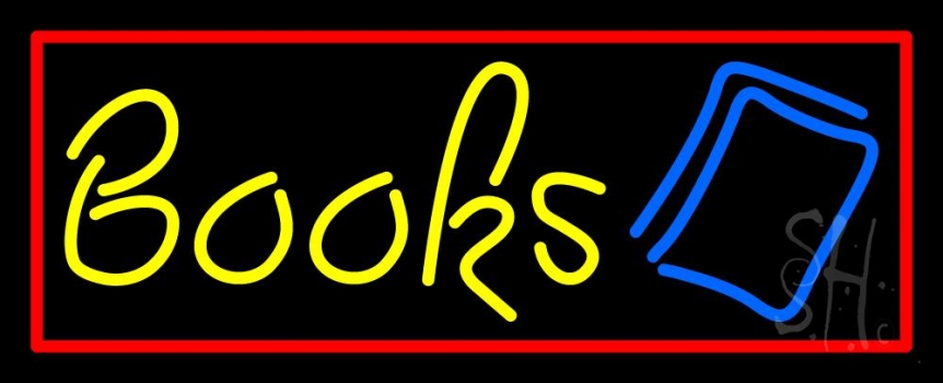 Yellow Books Neon Sign