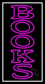 Double Stroke Vertical Books 1 Neon Sign