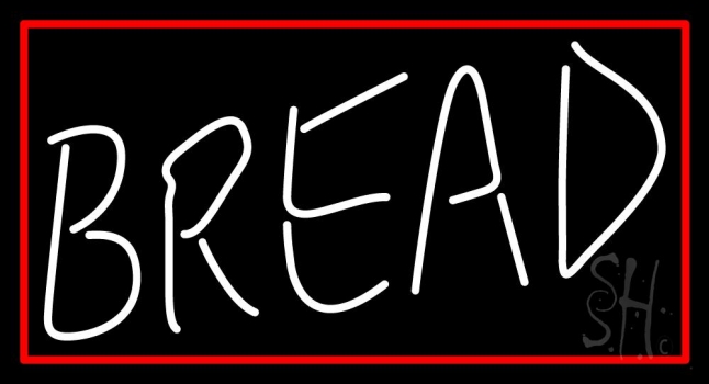 White Bread With Red Border Neon Sign