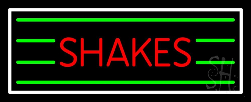 Red Shakes With White Border Neon Sign