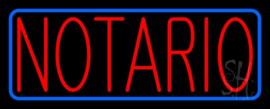 Red Notario Neon Sign