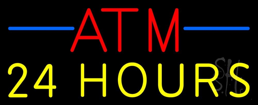 Atm 24 Hrs 1 Neon Sign