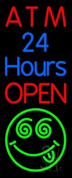 Atm 24 Hrs Open 1 Neon Sign