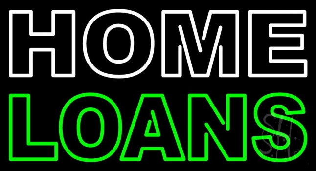 Double Stroke Home Loans Neon Sign