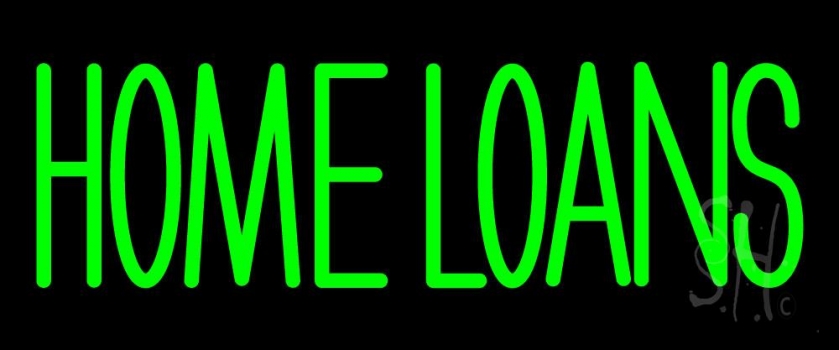 Green Home Loans Neon Sign