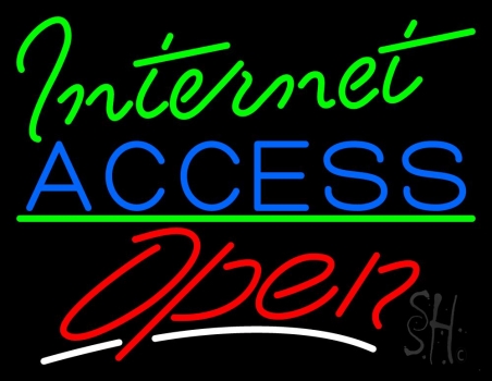 Internet Access Open Neon Sign