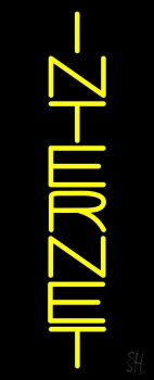 Vertical Internet Neon Sign