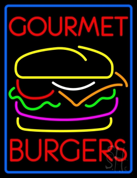 Gourmet Burgers Neon Sign