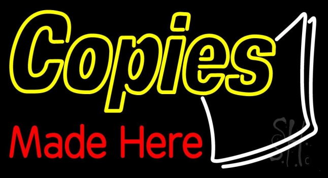 Copies Made Here 1 Neon Sign