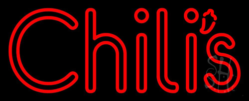 Double Stroke Red Chilis Neon Sign