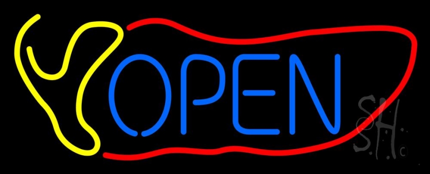Red Chili Open Neon Sign