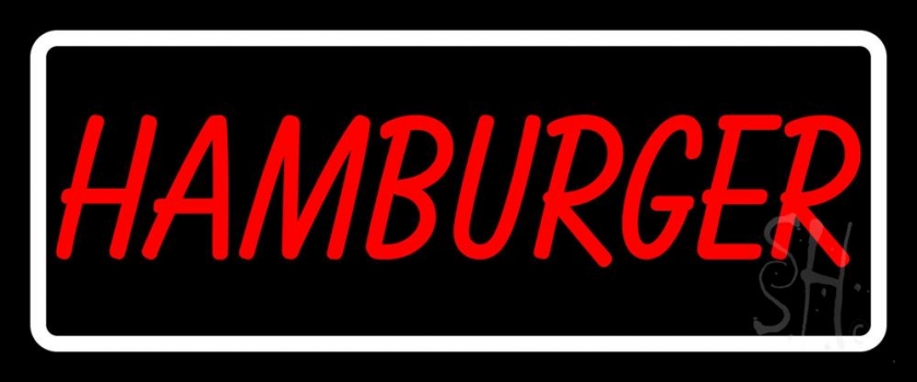 Hamburger With Border Neon Sign