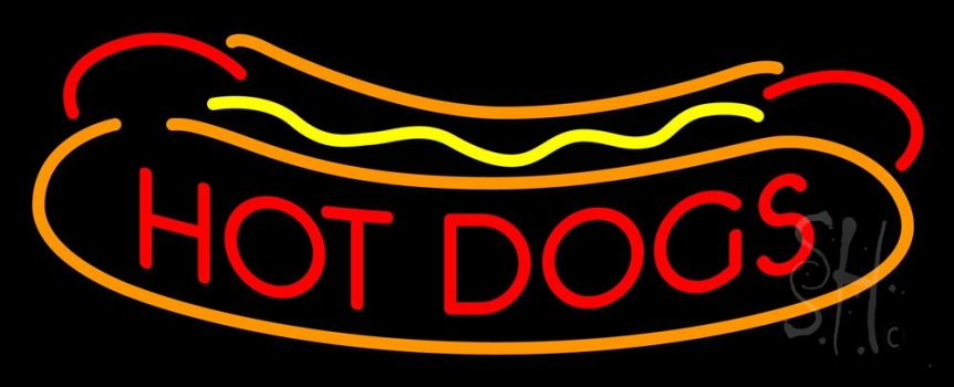 Red Hotdogs Logo Neon Sign