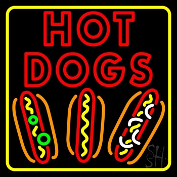 Double Stroke Hot Dogs Neon Sign