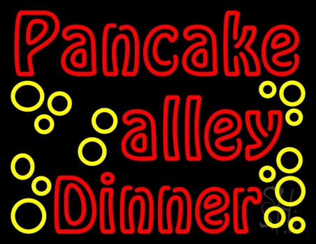 Double Stroke Pancake Alley Dinner Neon Sign