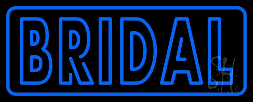 Blue Border Bridal Block Neon Sign