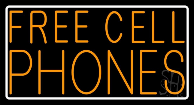 Free Cell Phones With Logo Neon Sign