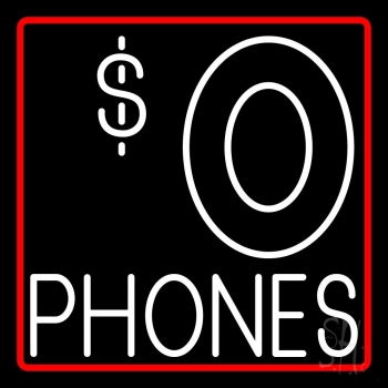 Free Phones 1 Neon Sign
