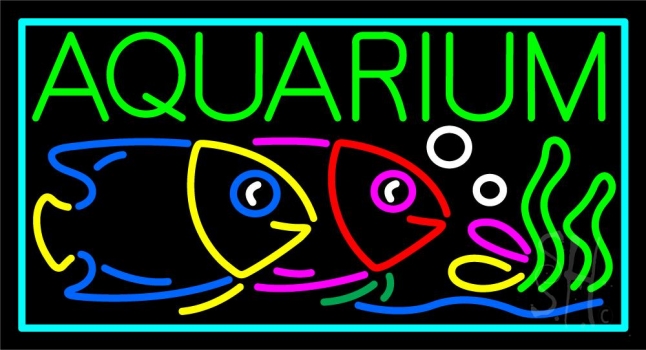 Green Aquarium Fish 1 Neon Sign