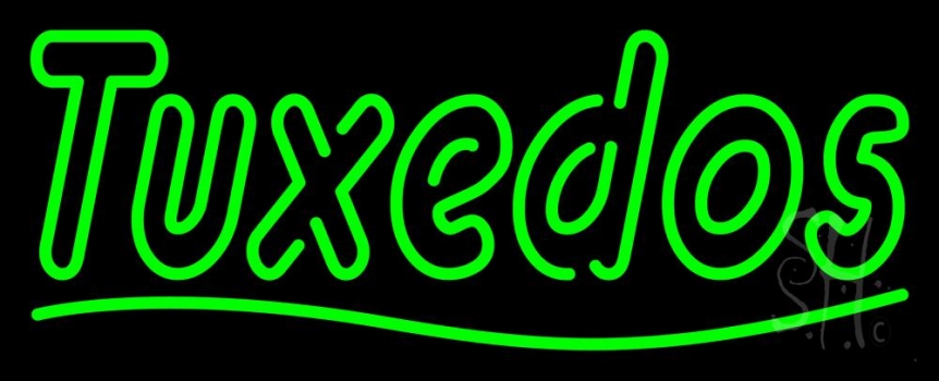 Green Double Stroke Tuxedos Neon Sign