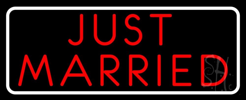 Red Just Married Neon Sign